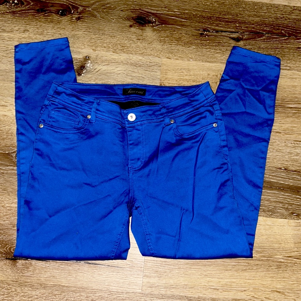 Gorgeous ( never worn) stretchy Royal Blue Baccinni Skinny Jean Slacks Size 6 - Picture 4 of 5